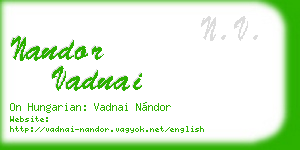 nandor vadnai business card