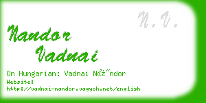 nandor vadnai business card